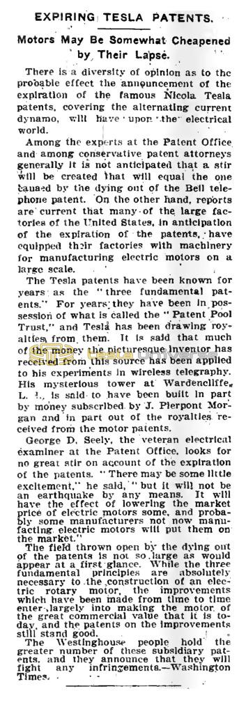Preview of Expiring Tesla Patents article