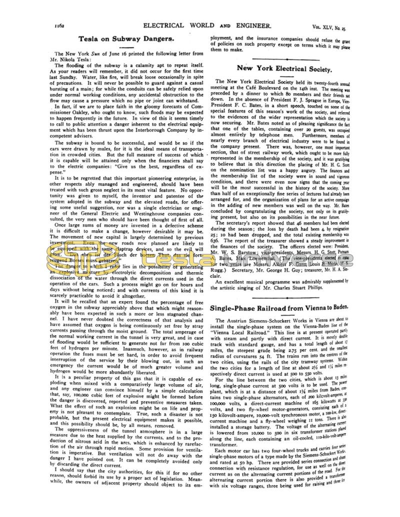 Preview of Tesla on Subway Dangers article