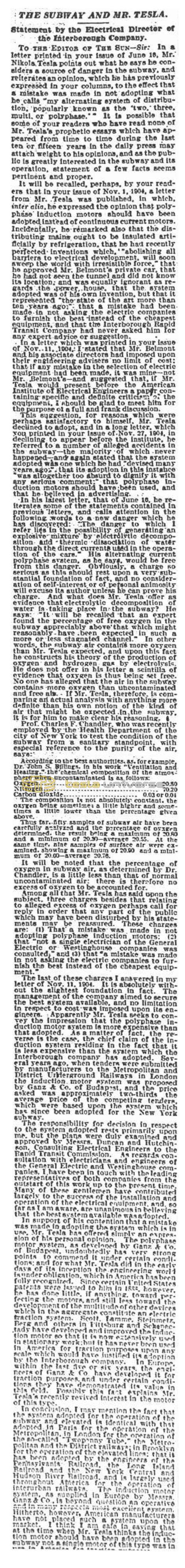 Preview of The Subway and Mr. Tesla article