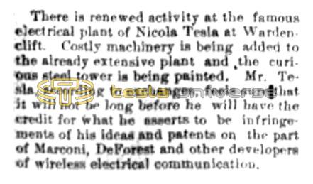 Preview of Renewed Activity at Wardenclyffe article