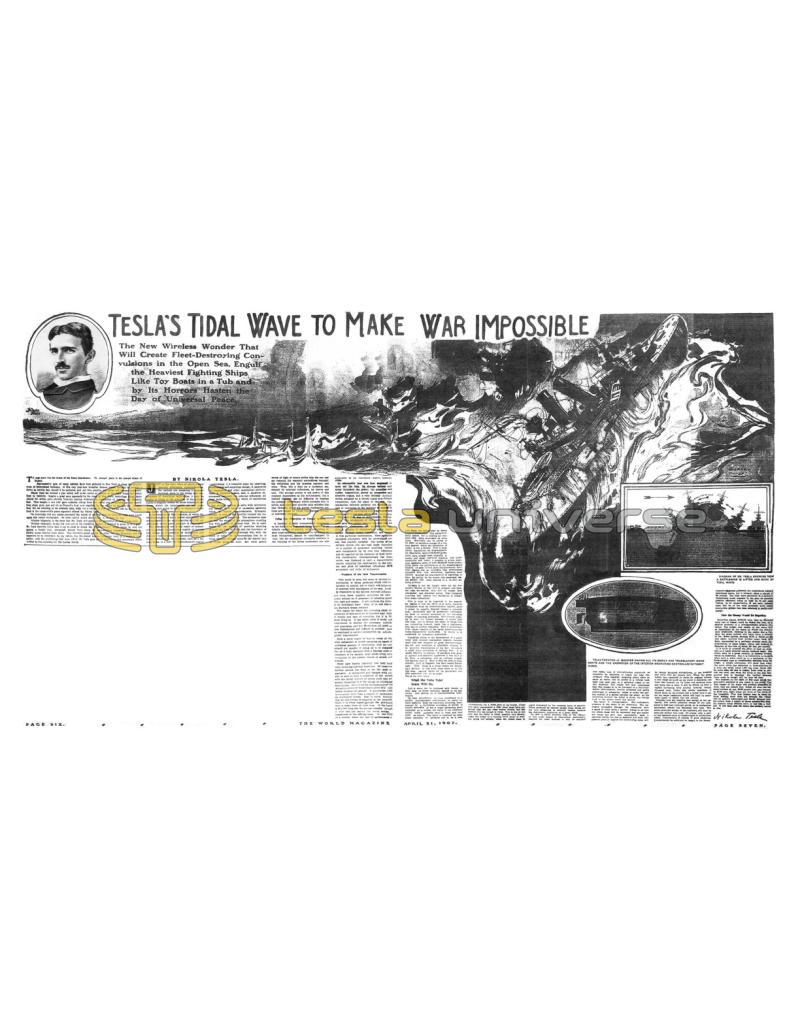 Preview of Tesla's Tidal Wave to Make War Impossible article