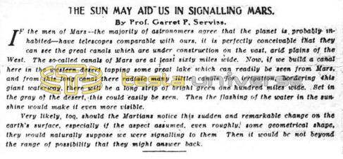 Preview of The Sun May Aid Us in Signalling Mars article