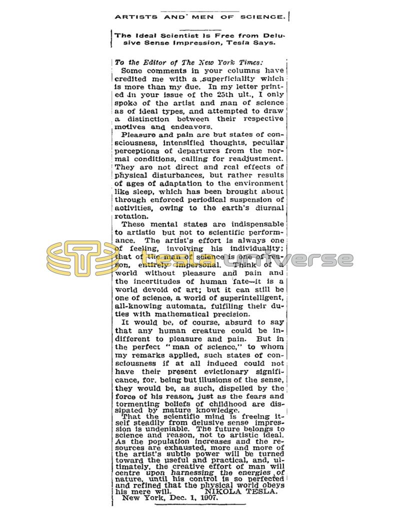 Preview of Artists and Men of Science article