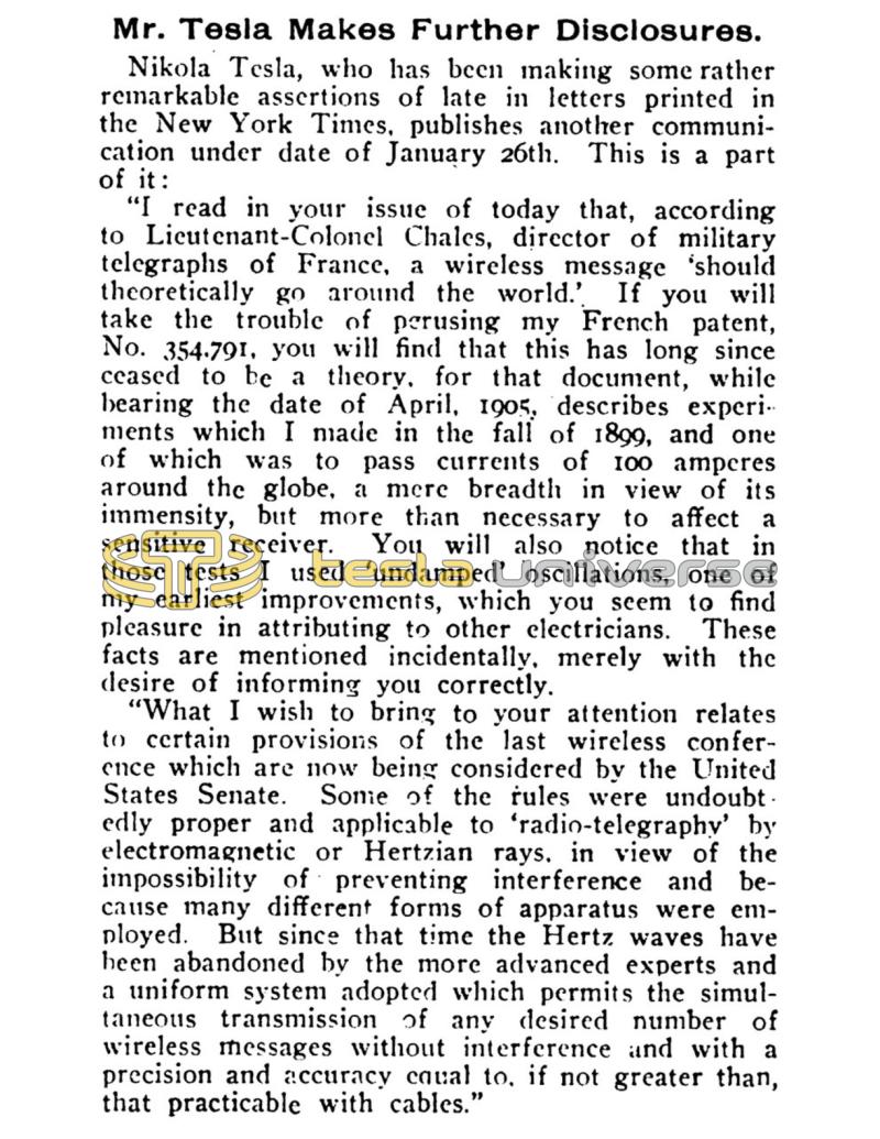 Preview of Mr. Tesla Makes Further Disclosures article