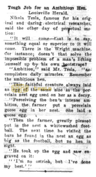 Preview of Tough Job for an Ambitious Hen (reprint) article
