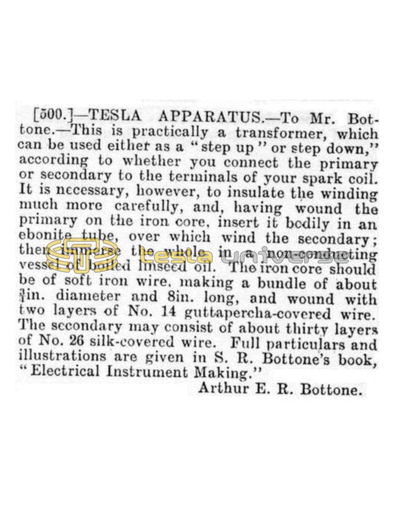 Preview of Tesla Apparatus article