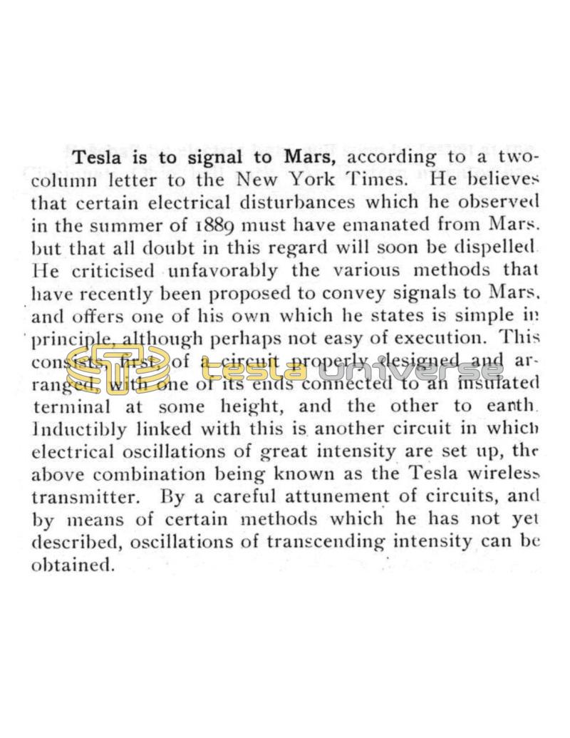 Preview of Tesla is to signal to Mars article