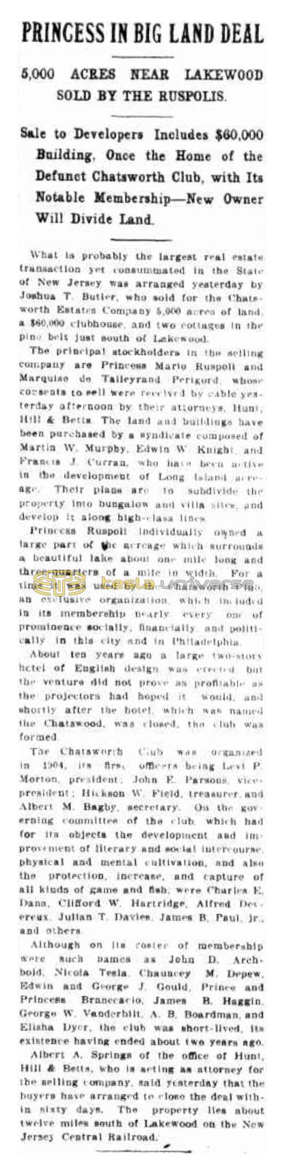 Preview of Princess in Big Land Deal article