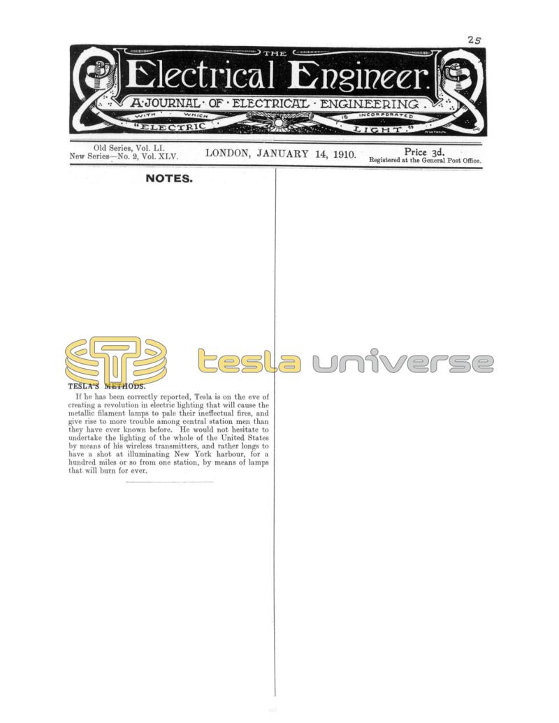 Preview of Tesla's Method article