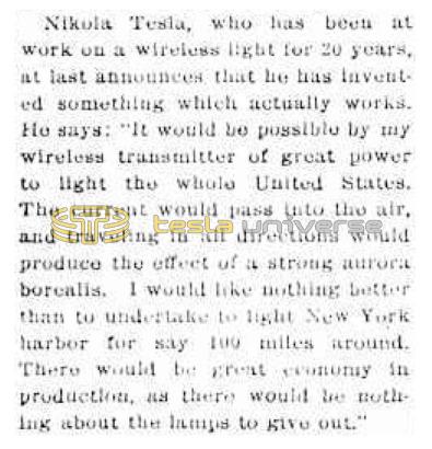 Preview of Nikola Tesla to Light the Whole United States (reprint 3) article