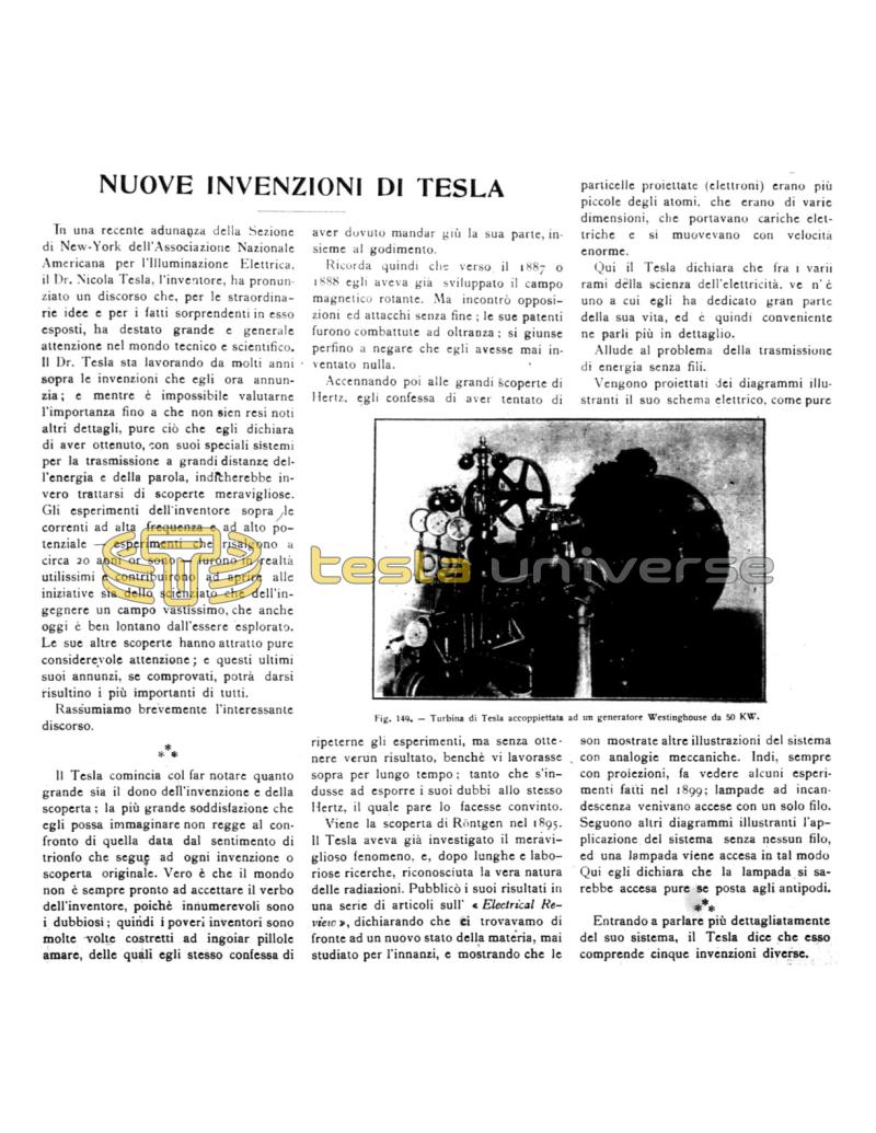 Preview of New Inventions of Tesla article