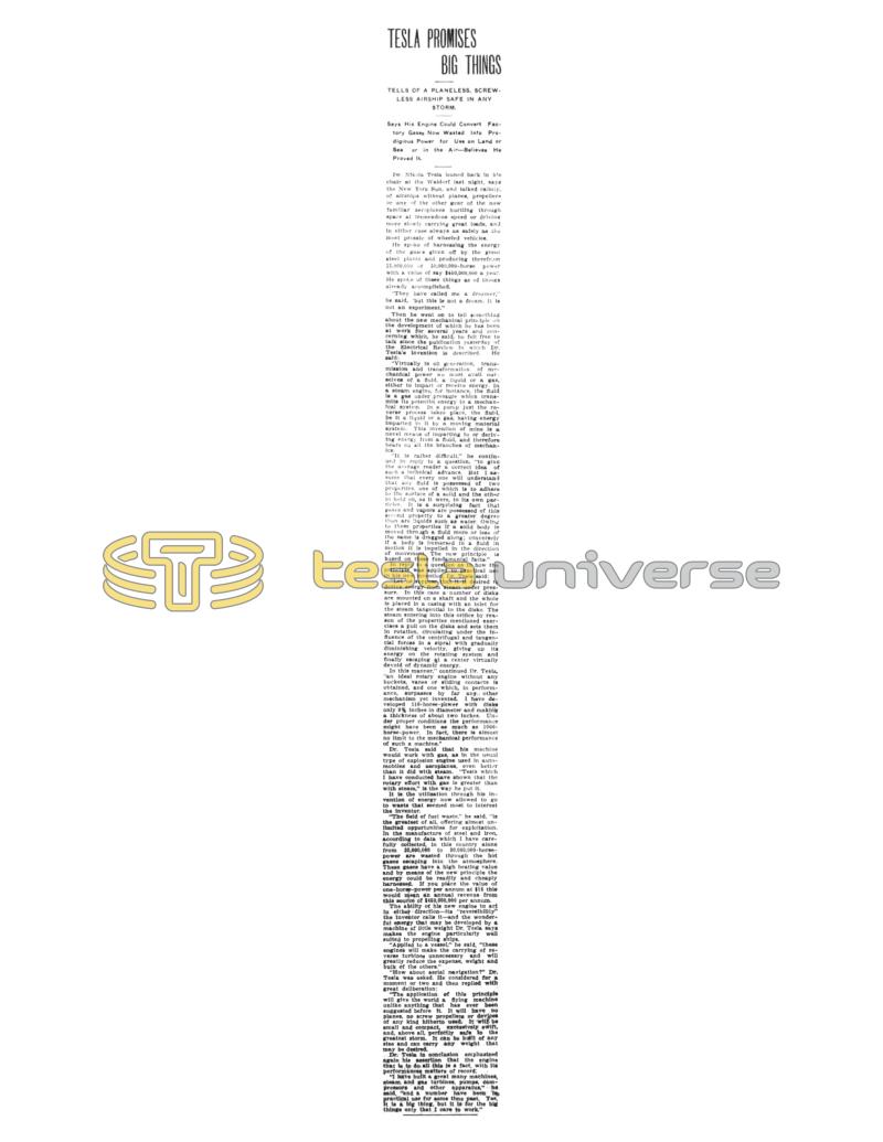 Preview of Tesla Promises Big Things (reprint) article