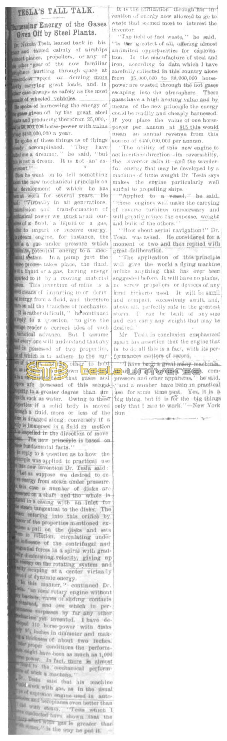 Preview of Tesla's Tall Talk article