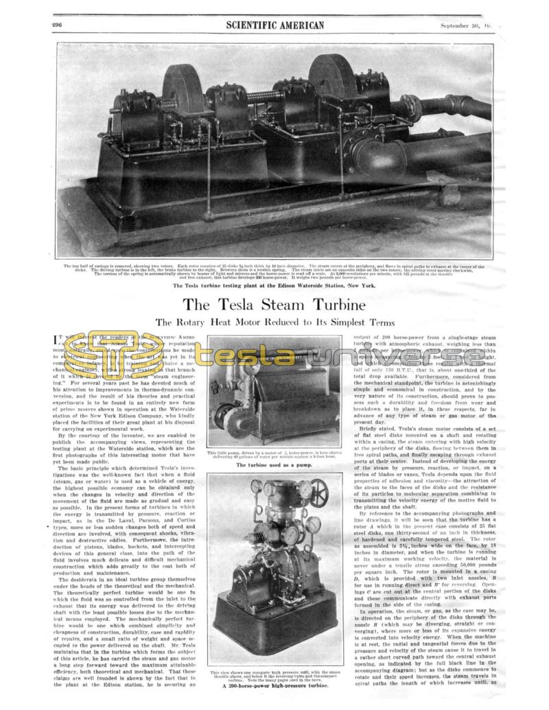 Preview of The Tesla Steam Turbine article