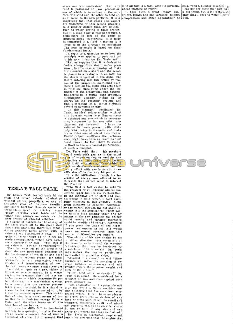 Preview of Tesla's Tall Talk (reprint) article
