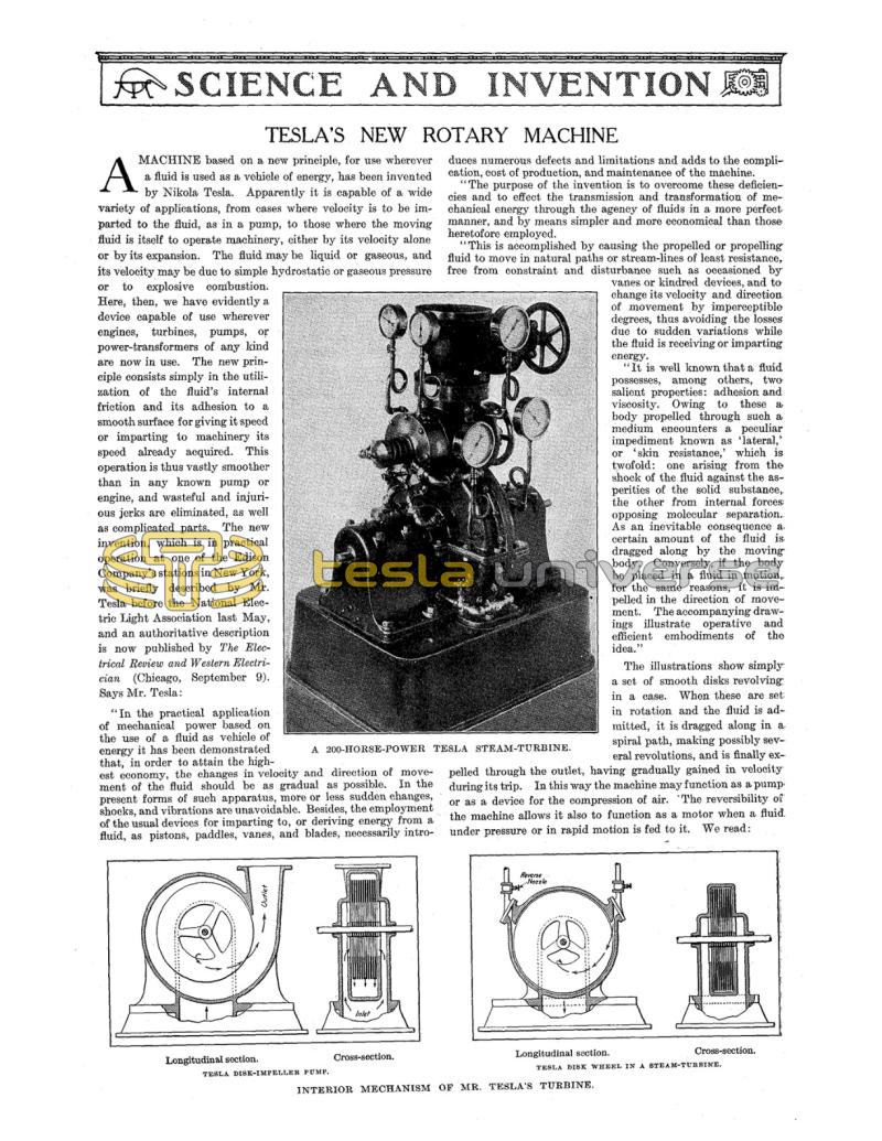 Preview of Tesla's New Rotary Machine article