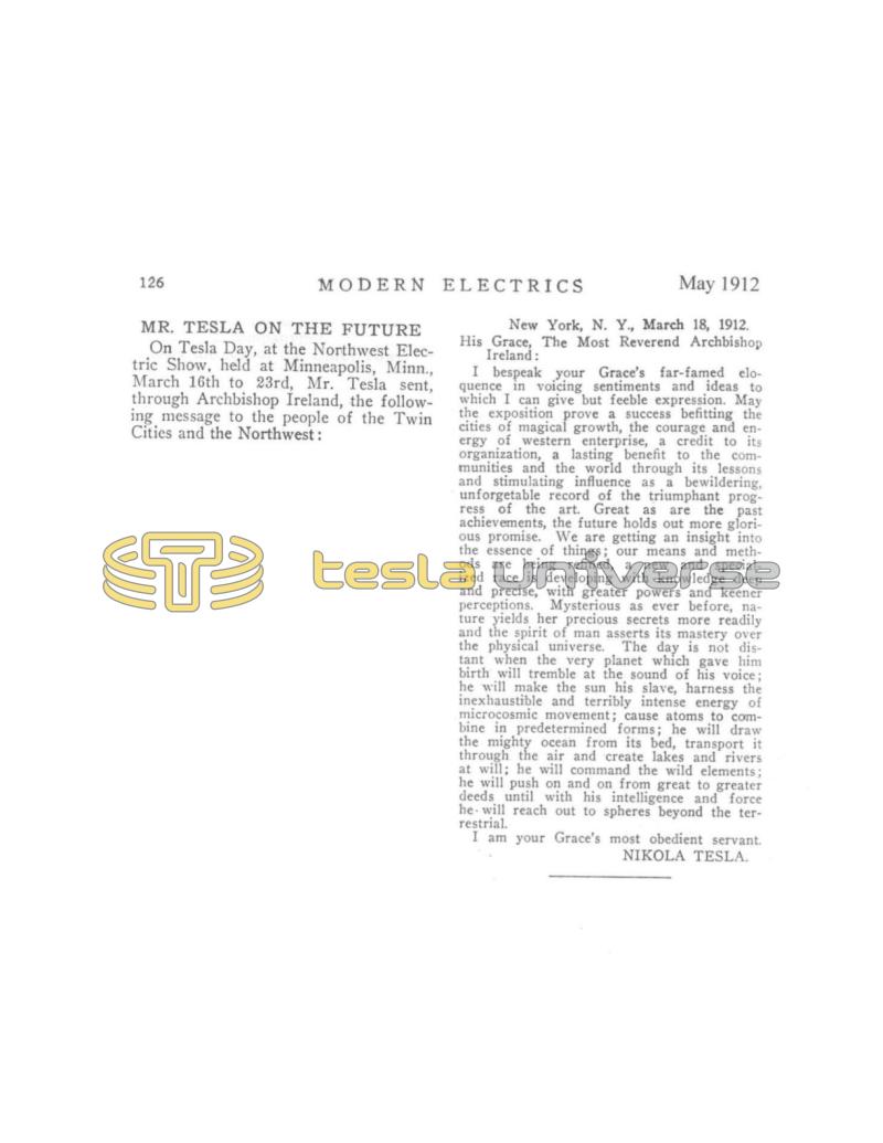 Preview of Mr. Tesla on the Future article