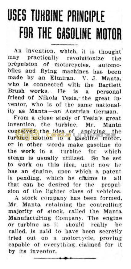 Preview of Uses Turbine Principle for the Gasoline Motor article