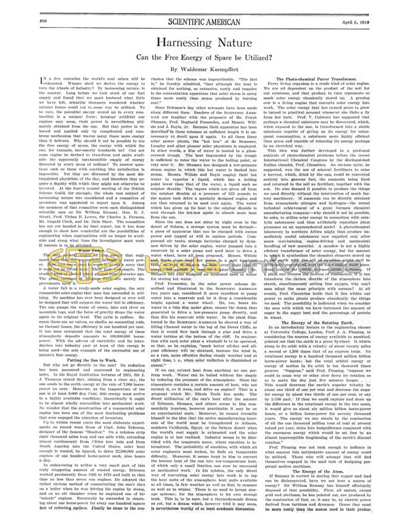 Preview of Harnessing Nature article