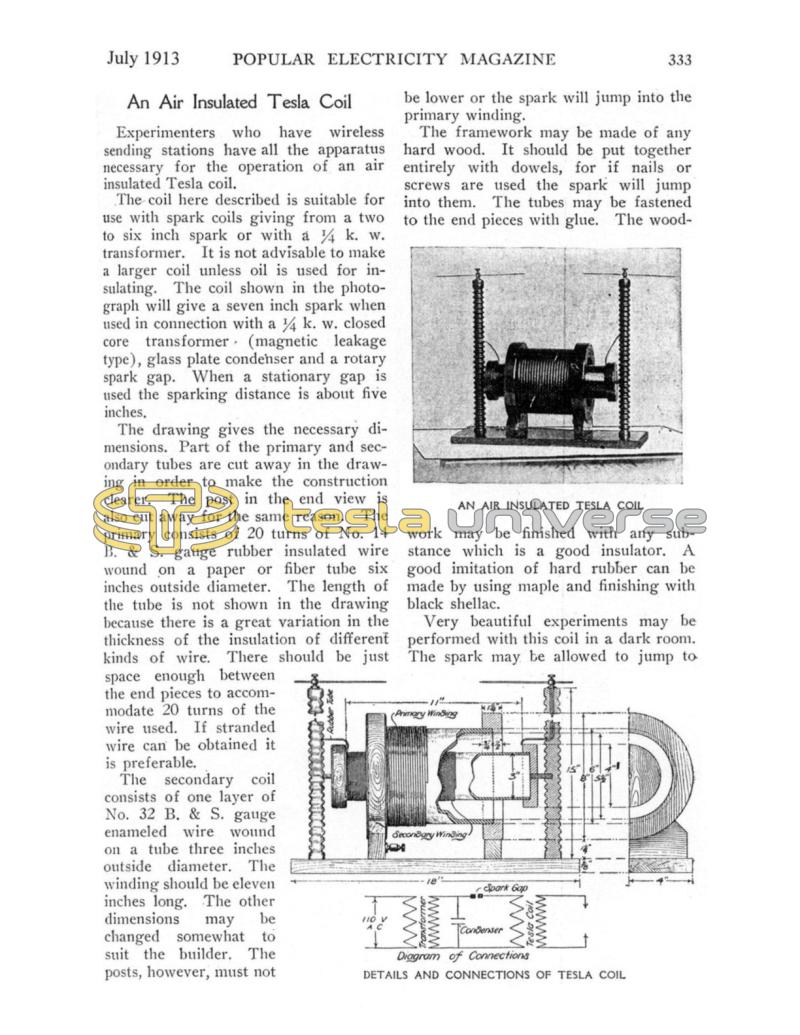 Preview of An Air Insulated Tesla Coil article