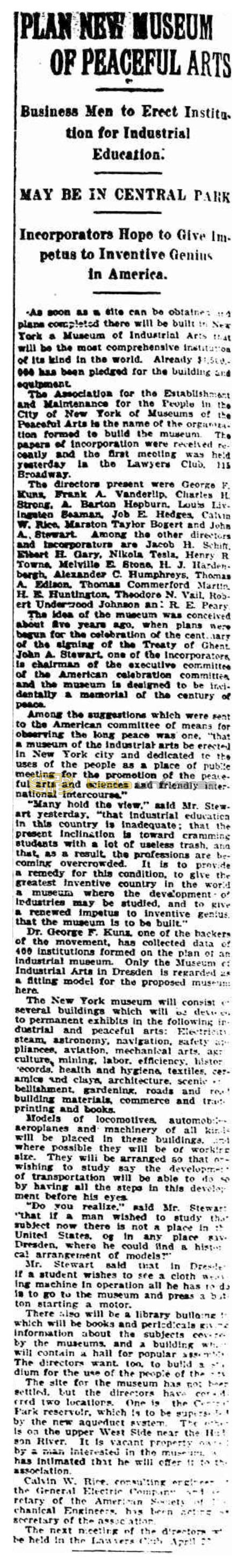 Preview of Plan New Museum of Peaceful Arts article
