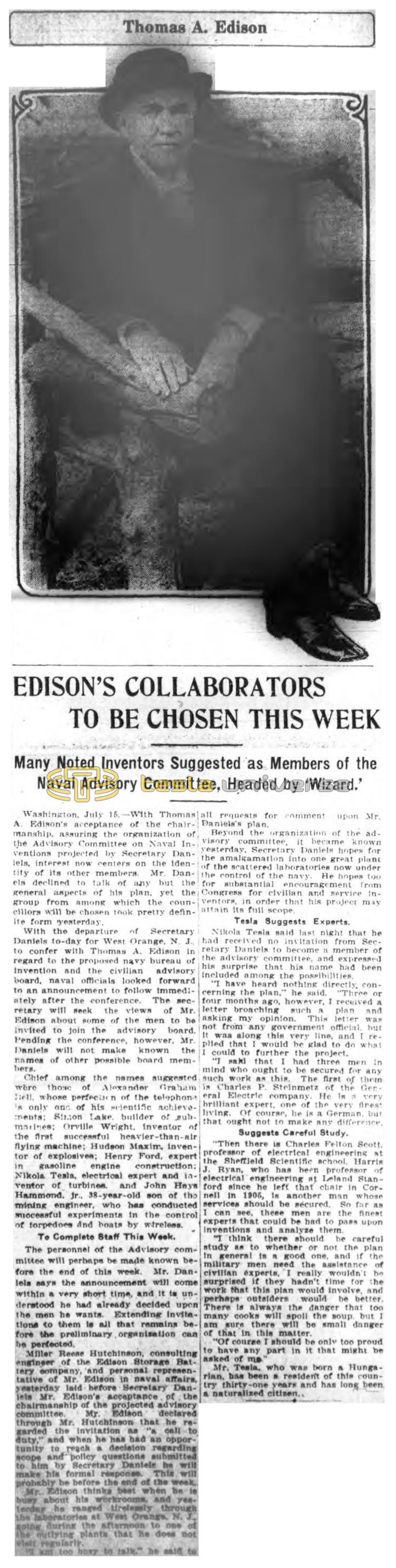 Preview of Edison's Collaborators to be Chosen This Week article