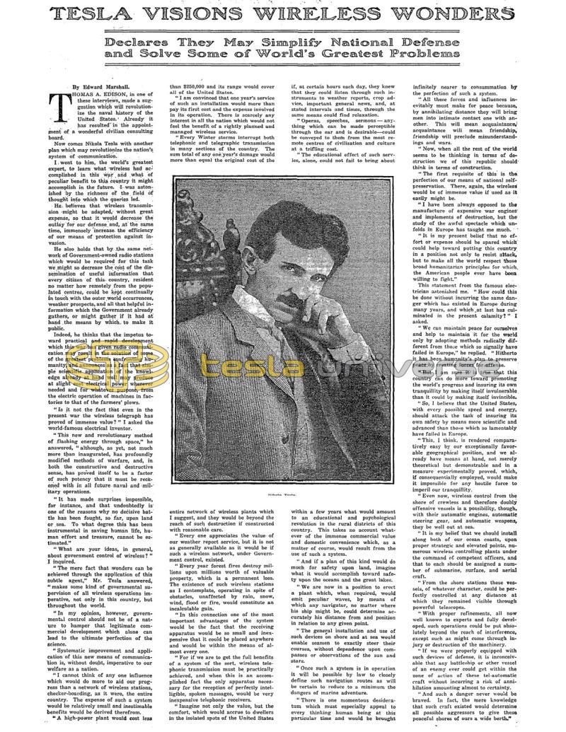 Preview of Tesla Visions Wireless Wonders article