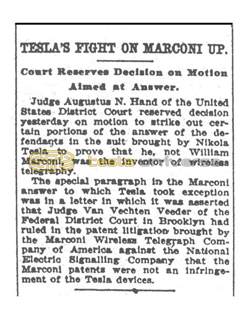 Preview of Tesla's Fight On Marconi Up article