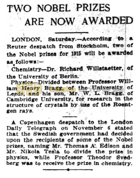 Preview of Two Nobel Prizes Are Now Awarded article