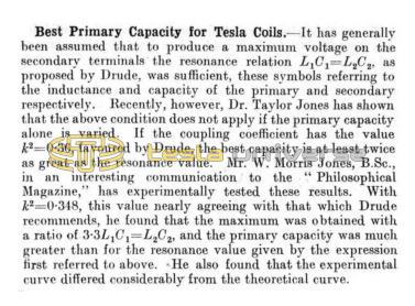 Preview of Best Primary Capacity for Tesla Coils article