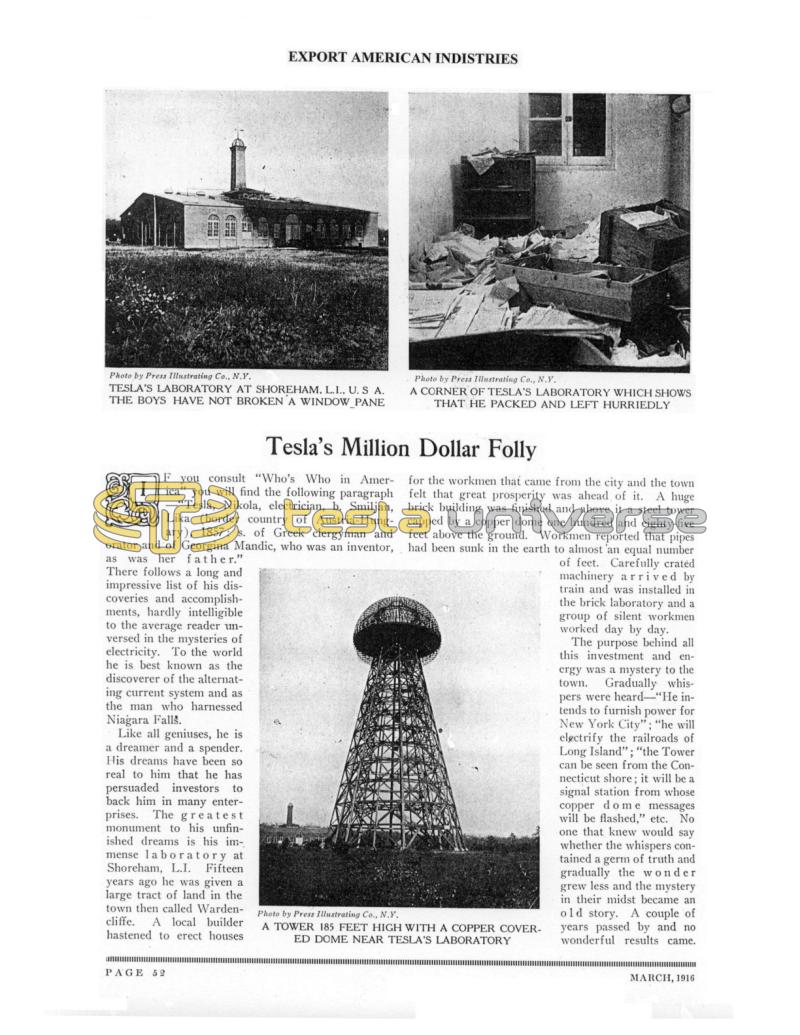 Preview of Nikola Tesla's Million Dollar Folly article
