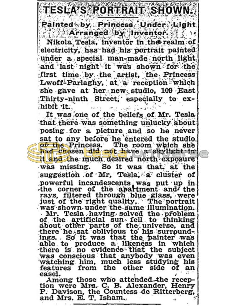 Preview of Tesla's Portrait Shown article