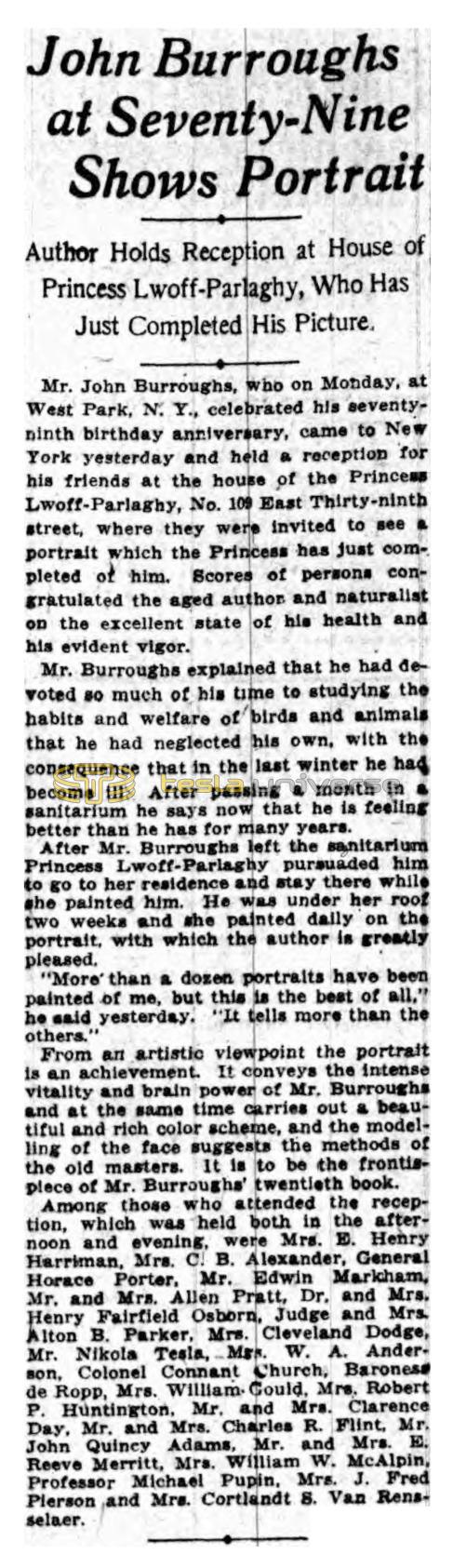 Preview of John Burroughs at Seventy-Nine Shows Portrait article