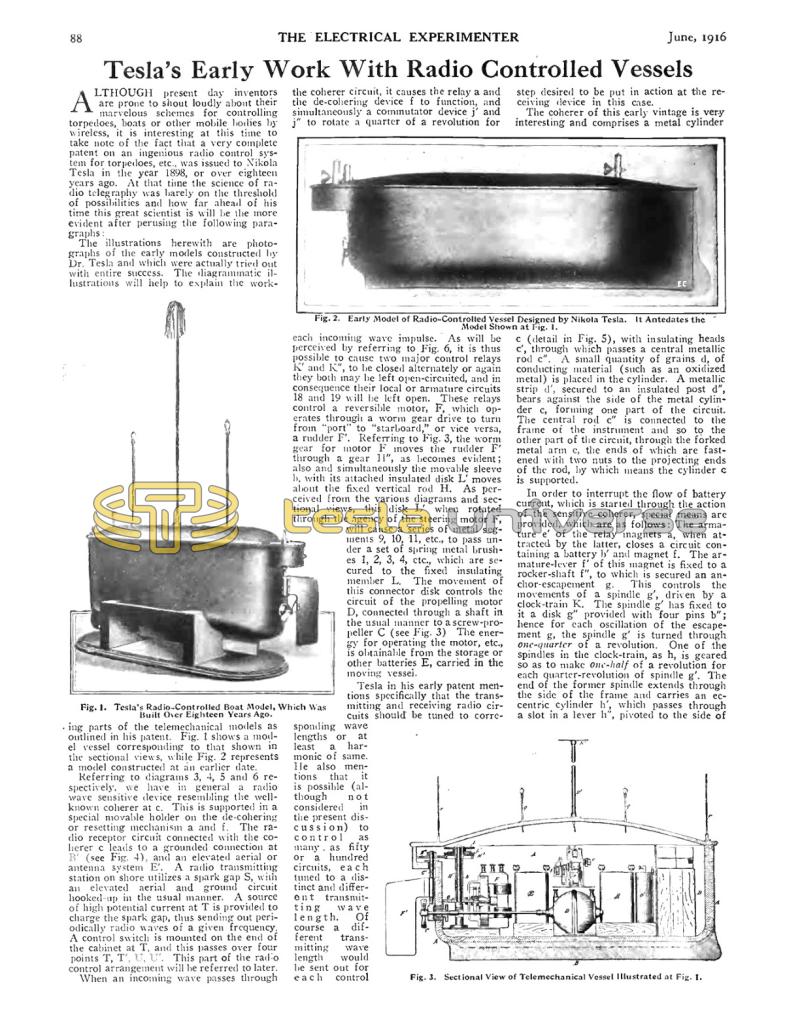 Preview of Tesla's Early Work with Radio Controlled Vessels article
