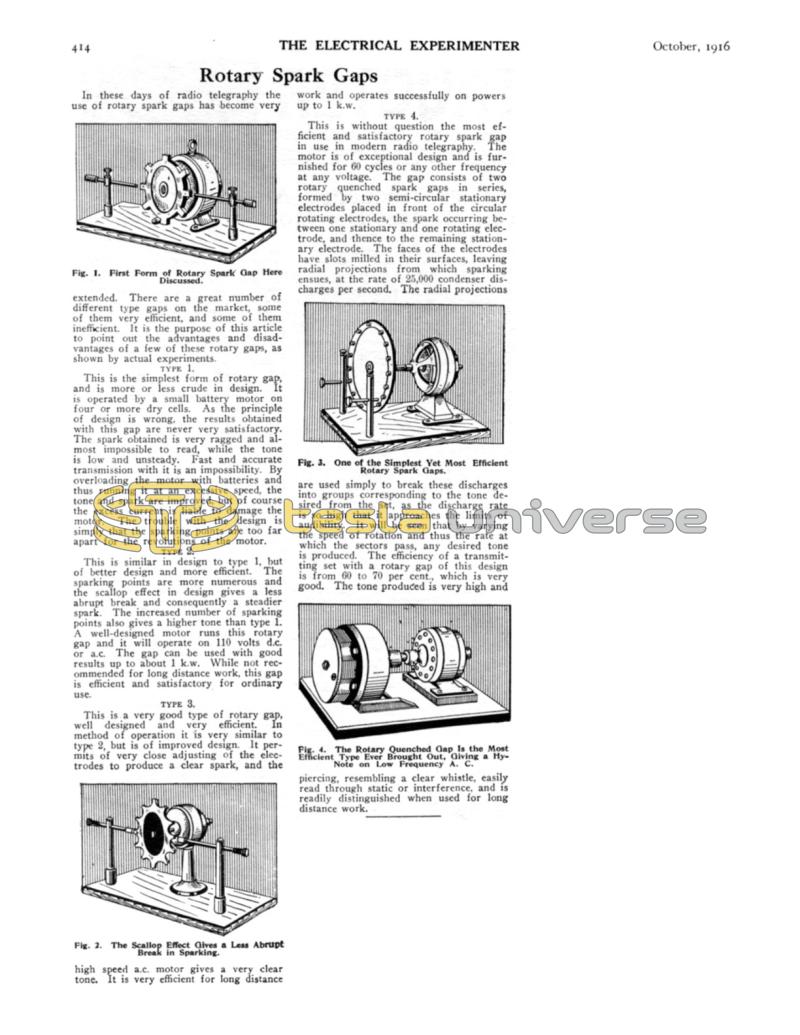 Preview of Rotary Spark Gaps article