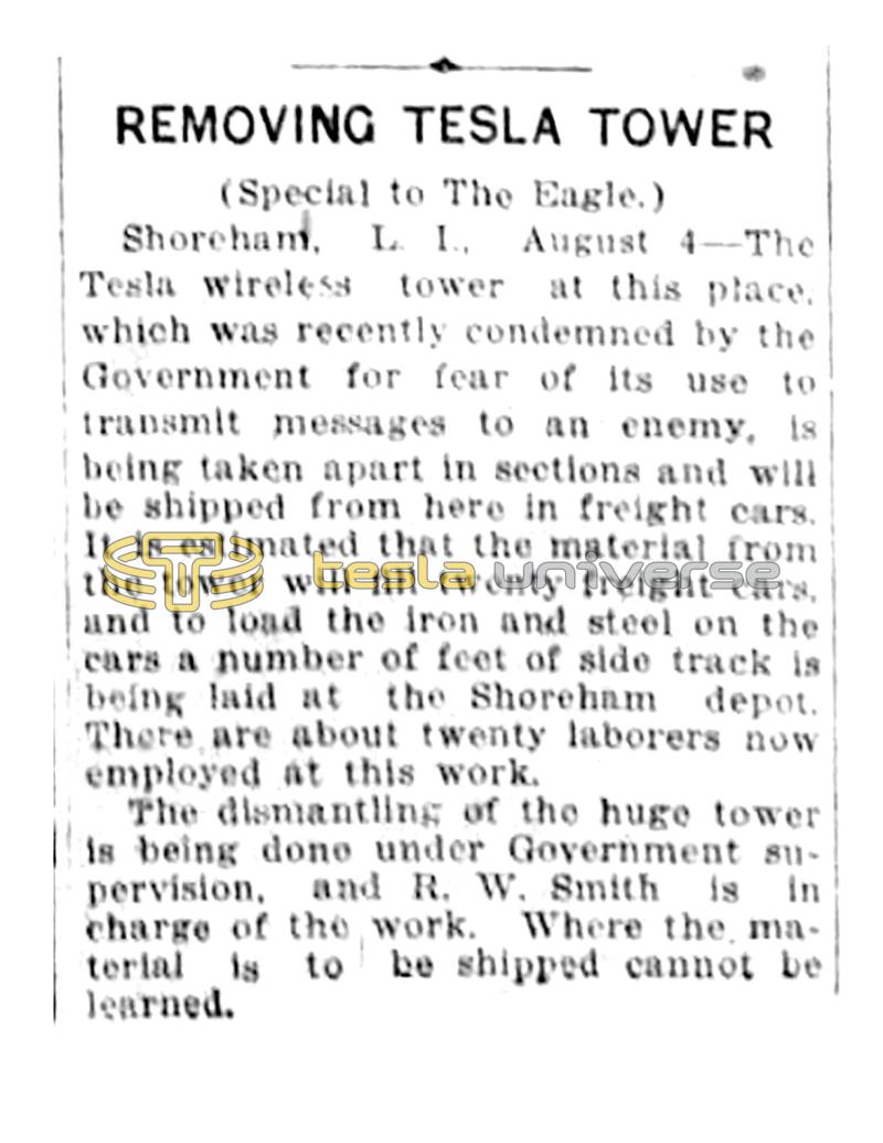 Preview of Removing Tesla Tower article