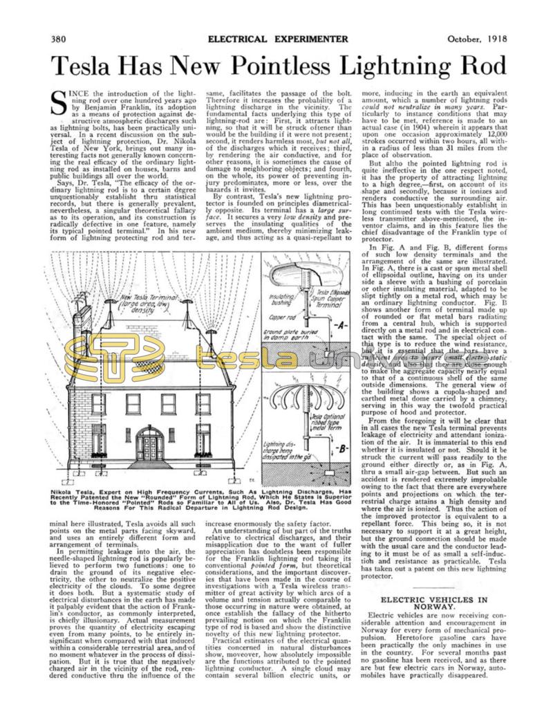 Preview of Tesla Has New Pointless Lightning Rod article