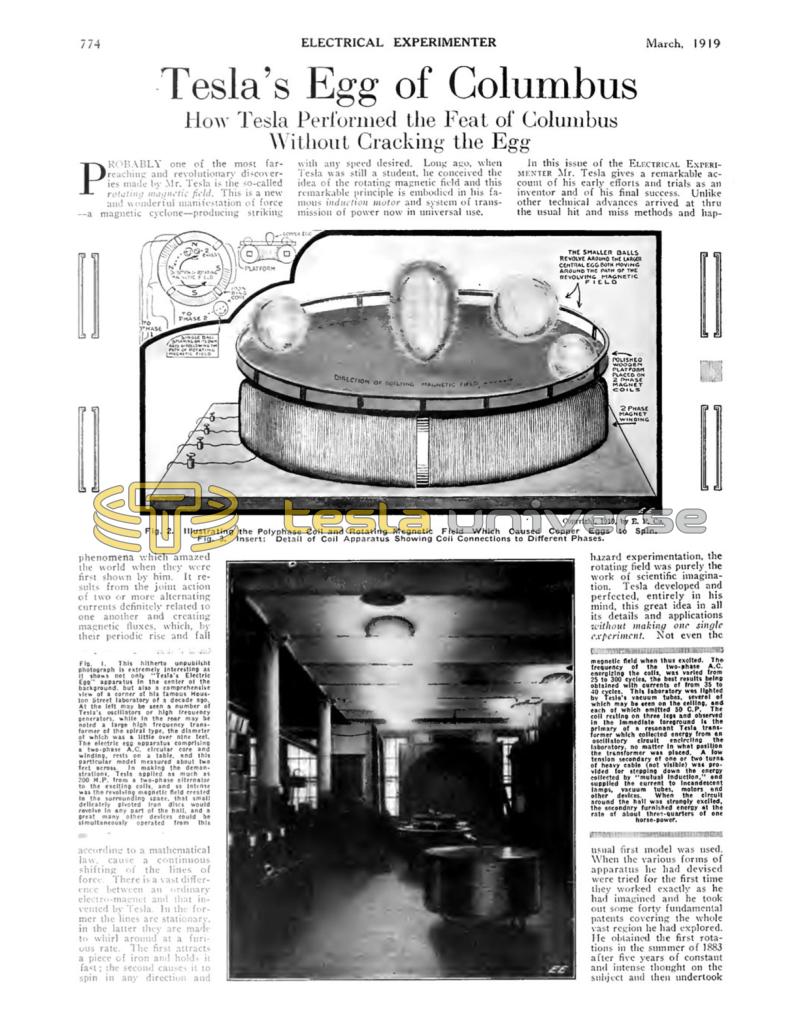 Preview of Tesla's Egg of Columbus article