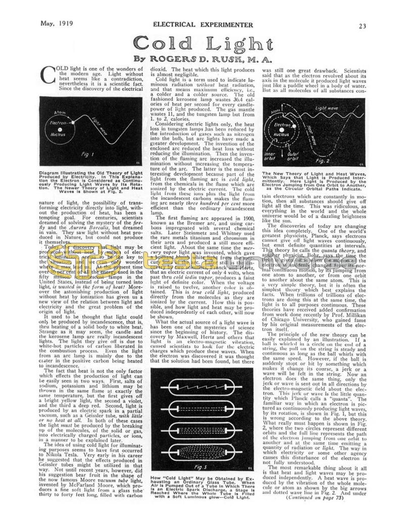 Preview of Cold Light article