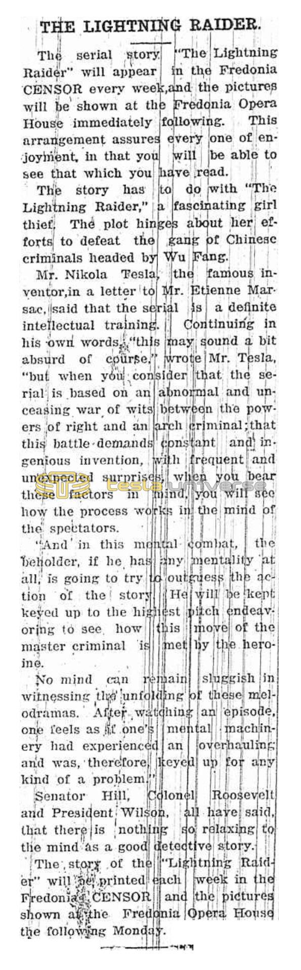 Preview of The Lightning Raider article