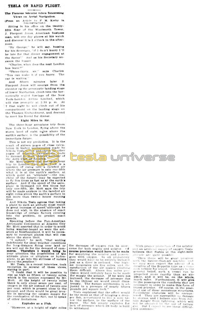 Preview of Tesla on Rapid Flight article