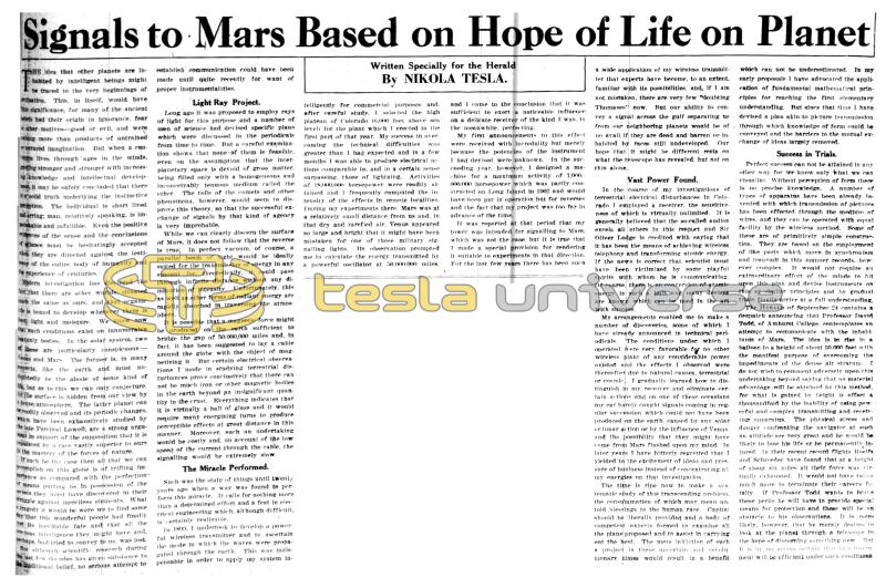 Preview of Signals to Mars Based on Hope of Life on Planet article