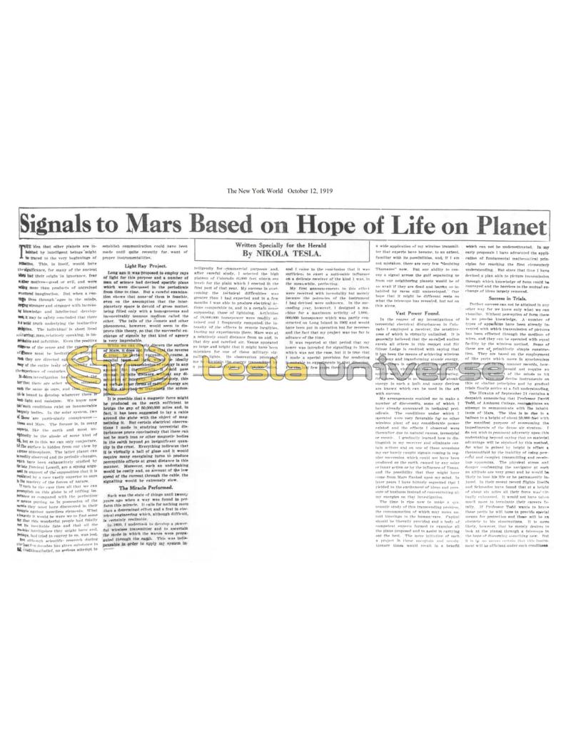 Preview of Signals to Mars Based on Hope of Life on Planet article