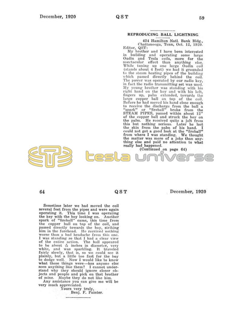 Preview of Reproducing Ball Lightning article