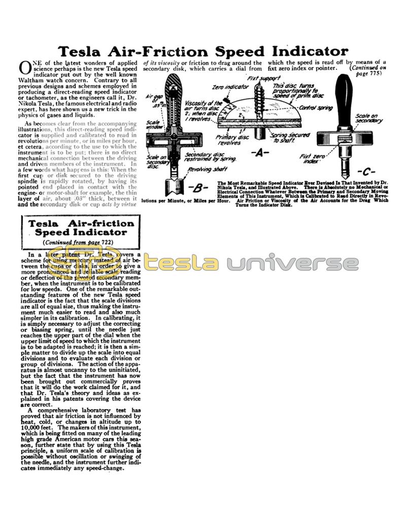 Preview of Tesla Air-Friction Speed Indicator article