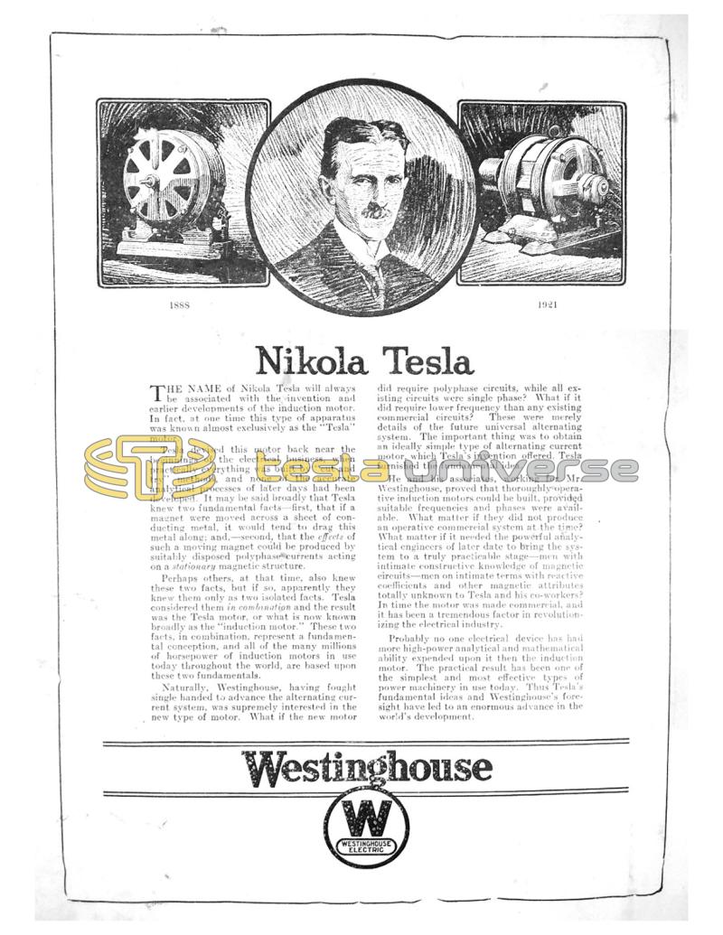 Preview of Nikola Tesla (Westinghouse Tribute) article