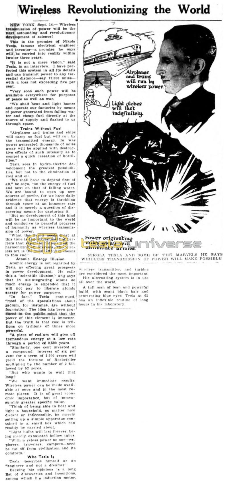 Preview of Wireless Revolutionizing the World article