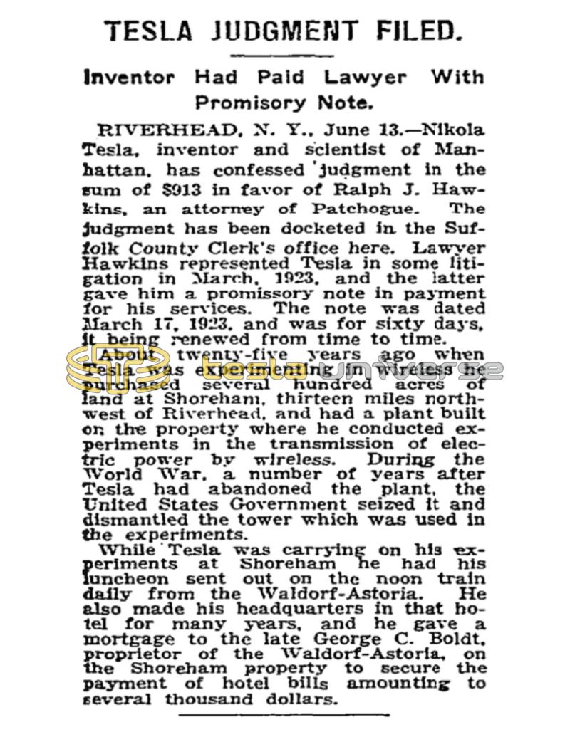 Preview of Tesla Judgement Filed article