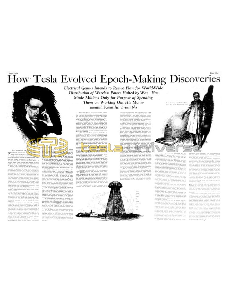 Preview of How Tesla Evolved Epoch-Making Discoveries article