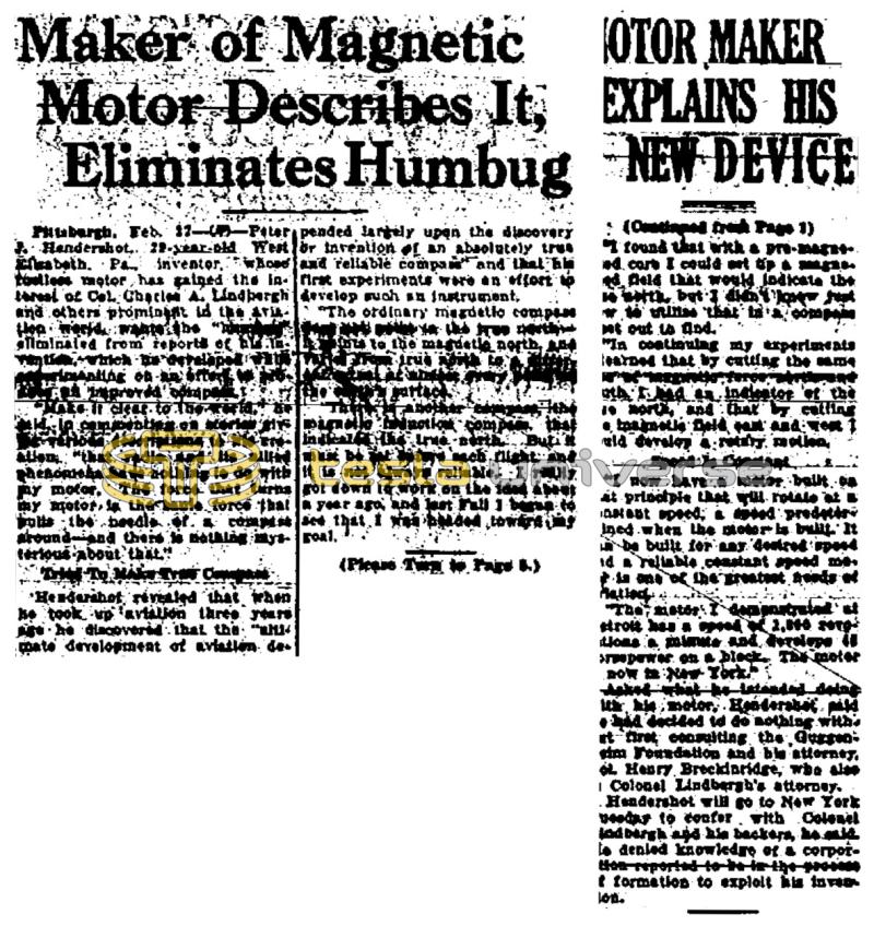 Preview of Maker of Magnetic Motor Describes It, Eliminates Humbug article